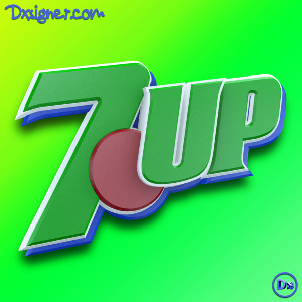 7UP-2D-to-3D-logo-Design-uplifting-by-dxsigner-design-agency-Bretagne