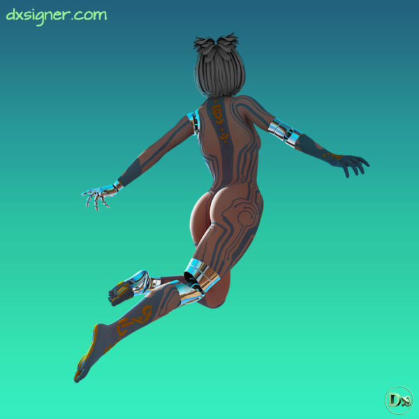 Dxsigner-design-character-creator-animate-3D-jeux-vidéo-game-virtual-influencer-mascotte-mode-photorealistic-render-mode-lifestyle-shooting-photo-illustration-aliens-robot-femme