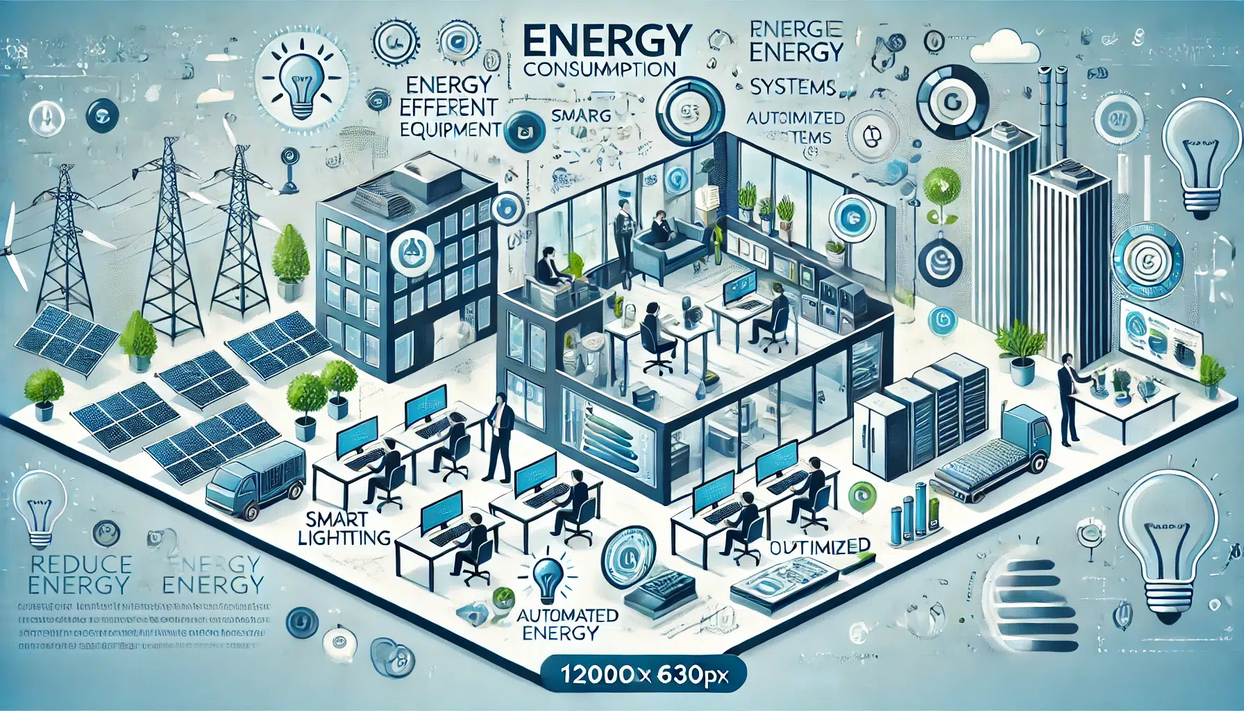 Une-illustration-montrant-des-conseils-pratiques-et-des-stratégies-pour-réduire-la-consommation-d'énergie-d'une-entreprise.