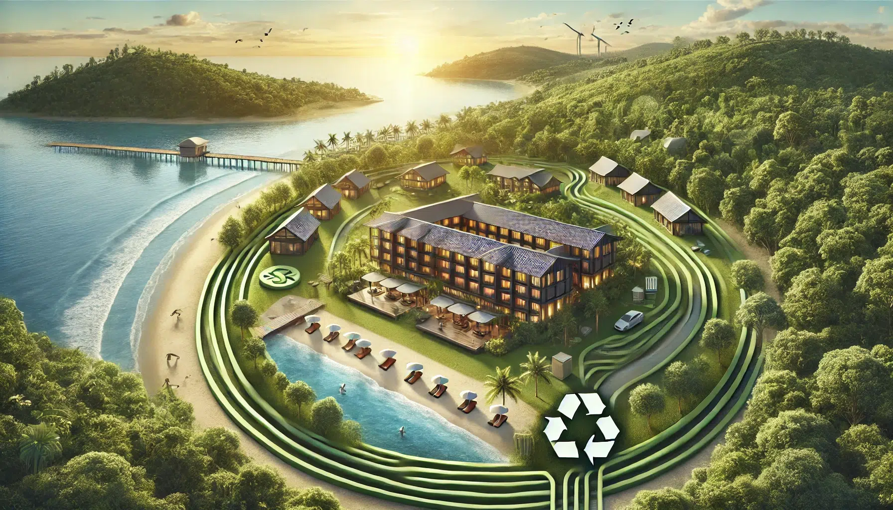 Une image de bannière réaliste illustrant les avantages de la responsabilité sociale des entreprises (RSE) dans le secteur du tourisme durable.