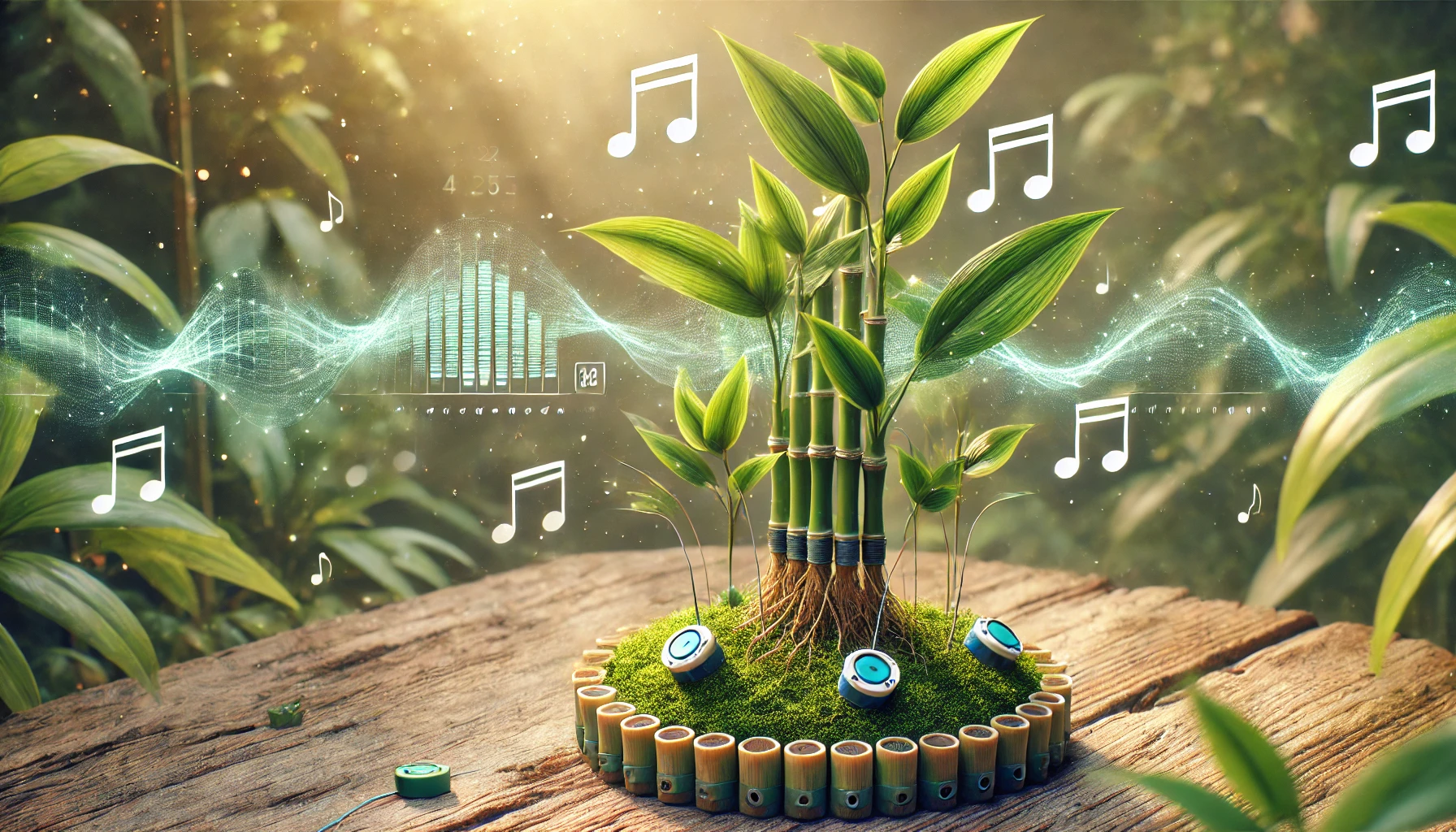 La Musique des Plantes-La Technologie BAMBOO-dxsigner - Capteurs BAMBOO enregistrant les vibrations électromagnétiques des plantes